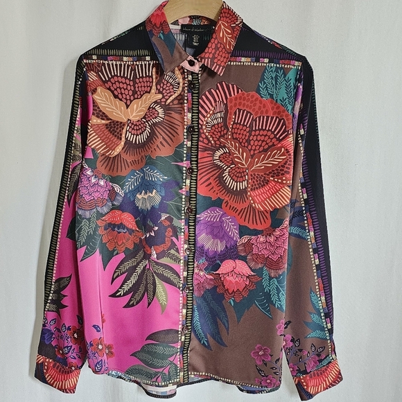 House of Harlow 1960 x Revolve Satin Floral Print Blouse - Picture 5 of 16
